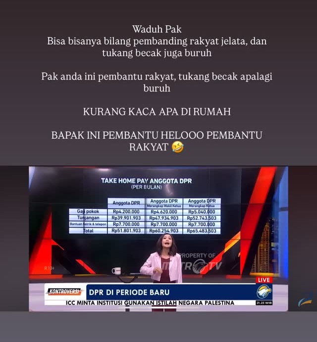 Cita Rahayu Kritik DPR RI [Instagram]